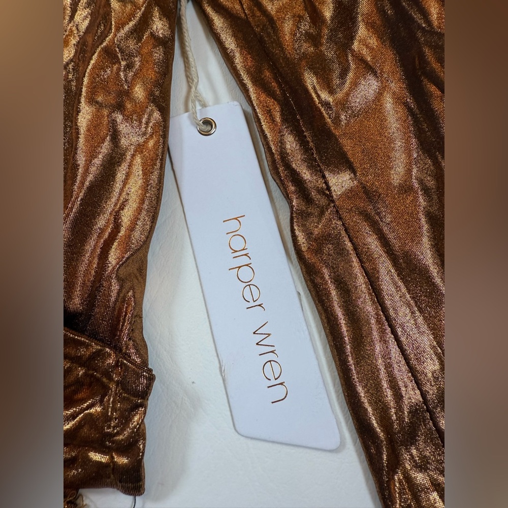Harper Wren Shiny Gold/Copper blouse. Size XS (W) - Picture 4 of 11